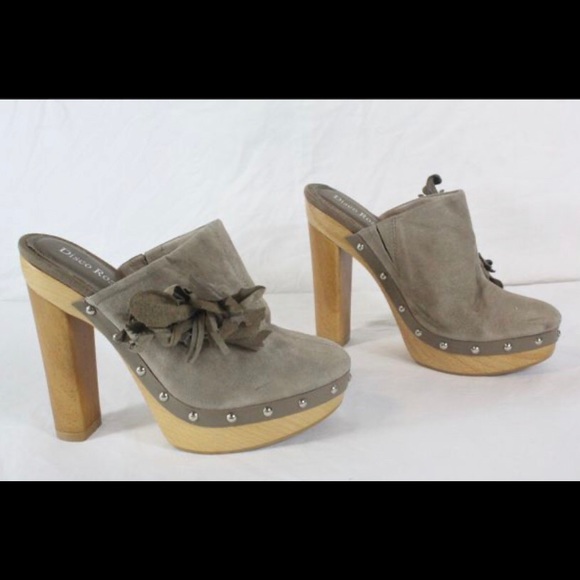 Disco Rosso Women’s Clog Shoes - Taupe Size 6 - Picture 2 of 7